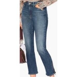 Mother Jeans The Rascal Ankle Zip Mid Rise Slim Straight Denim Zipper Leg 27
